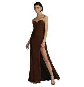 Sweetheart Strech Metallic Sheat with Corset