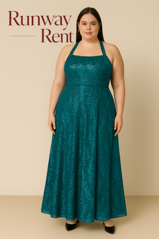 Vestido Verde con lentejuelas brillantes