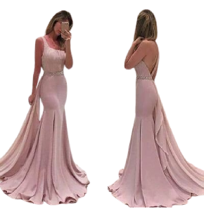 Vestido Palo de Rosa Cola de Pato Talla 10