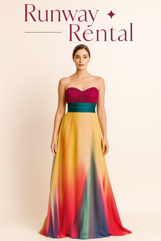 Vestido amarillo Tipo A, multicolor Marca RENATA  Color Multicolor