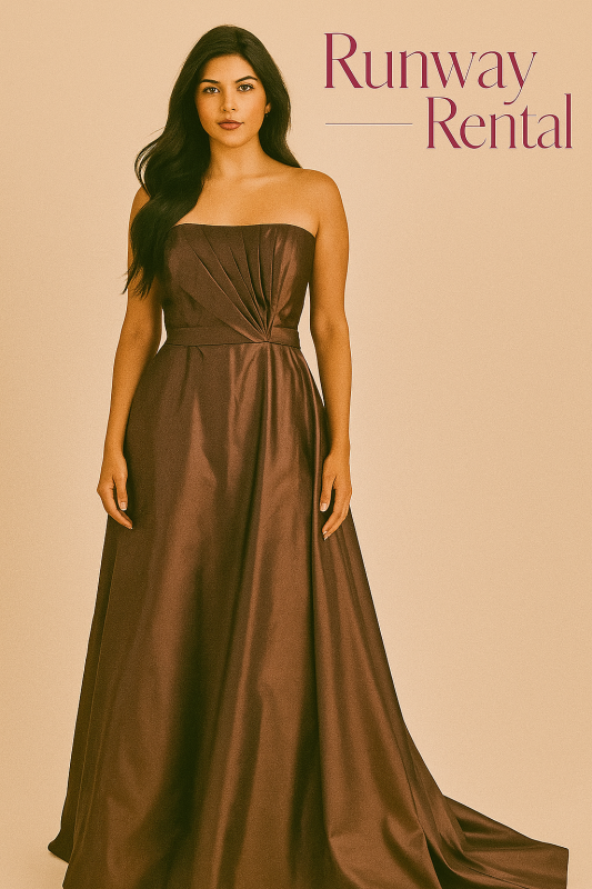 Brown Gown with tied back by Madeline Gardner