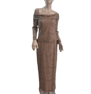 Vestido Davids Bridals de encaje color gris