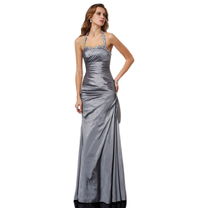 Vestido Flirt By Maggie Sottero con piedrras, falda con vuelo, un hombro afuera.